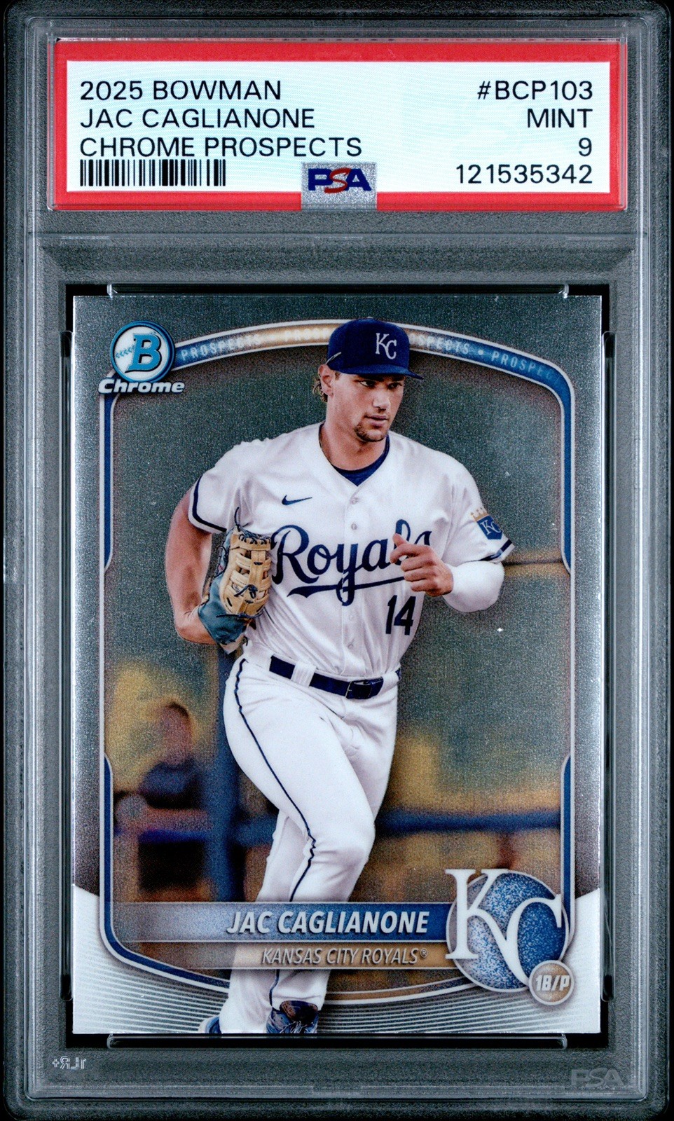 2025 Bowman Chrome JAC CAGLIANONE Prospect BCP-103 PSA 9 MINT