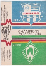 DINAMO MINSK v WERDER BREMEN 1993-94 Champions League First Round