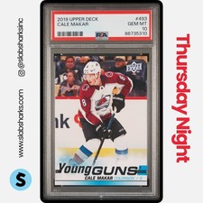 2019 UPPER DECK #493 CALE MAKAR YOUNG GUNS RC ROOKIE PSA 10