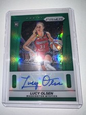 2025 Panini Prizm WNBA Lucy Olsen Rookie Autograph Green Mystics TB-LO