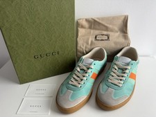 Zapatilla deportiva Gucci para hombre G74 envejecida gamuza nobuck verde azulado talla 6 (US 6.5) 858978