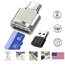 High-Speed USB C to Micro SD Card Reader - Compatible with Mac, Windows, Android
