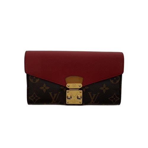 Louis Vuitton Pallas Wallet Monogram Canvas Brown Women's Pre-owned From Japan