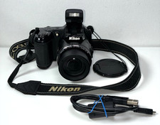Nikon COOLPIX L820 Digital Bridge Camera 16.0MP 30x Zoom HD Black With Strap
