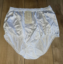 Vintage USA COTILLION by LAURA GAYLE SATIN Floral Lace BRIEF SILKY PANTY Sz 8