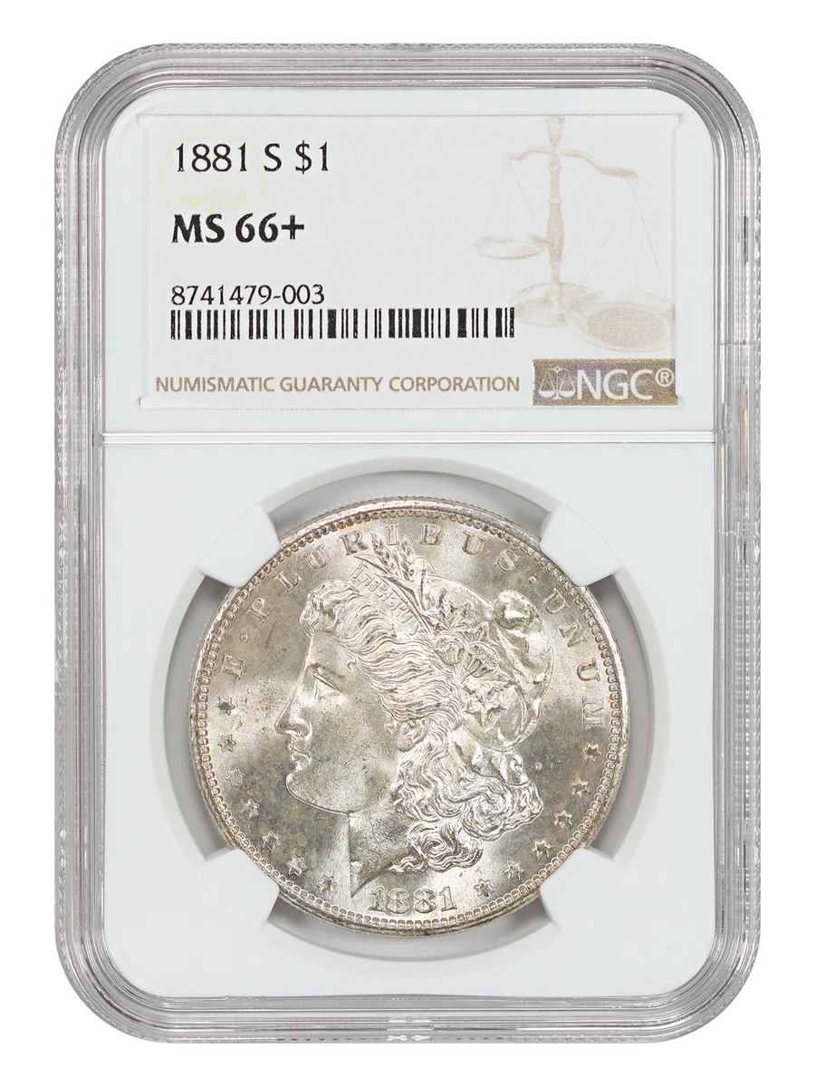 NGC Grade MS 66 1881 Year Morgan US Dollars (1878-1921) for sale