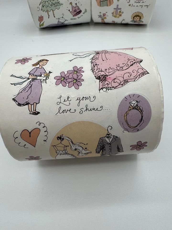 Vintage 2002 Paper Adventures Pepper Tharp Scrapbook Sticker 3 Rolls Wedding - Image 2 of 4