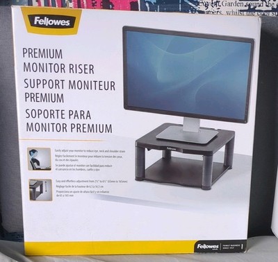 Fellowes Computer Monitor Ständer Höhenverstellbar Bildschirm Erhöhung Regal für Schreibtisch