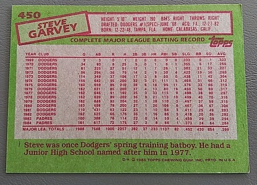 1985 TOPPS BASEBALL CARDS SAN DIEGO PADRES - 14 CARDS - Picture 6 of 6