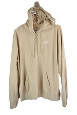 NIKE Beige Hoodie size L Mens Pullover Sports Jumper Casual Sports Gym Running