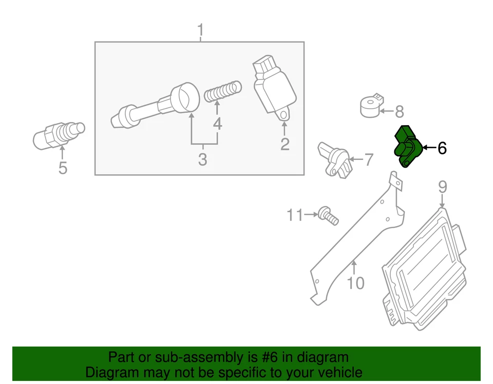 Genuine Nissan 350Z Frontier Murano NV Full Size Camshaft Position Sensor FITS M - Image 2 of 3