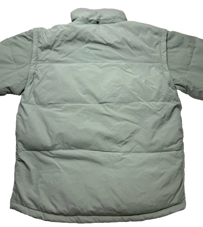FILA MEN’S PUFFER JACKET XXL LIGHT GREEN PADDED WINTER COAT HIGH NECK ZIP POCKET - Image 3 of 4