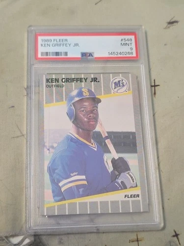 1989 Fleer - Ken Griffey Jr #548 (RC) Psa 9