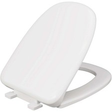 Jones Stephens White Deluxe Plastic Slow-Close Elongated Toilet Seat C1050S00