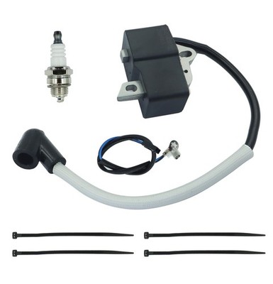 Ignition Coil Module & Spark Plug for Husqvarna Trimmers & Edgers 124C 125C 128R