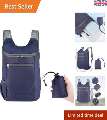 Packbarer leichter Rucksack - dunkelblauer Rucksack für Wandern, Camping & Reisen
