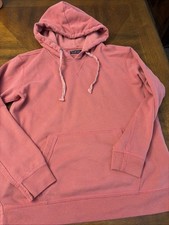 Abercrombie  Fitch Soft A F Fleece Hoodie Small Salmon Pink Washed Pullover