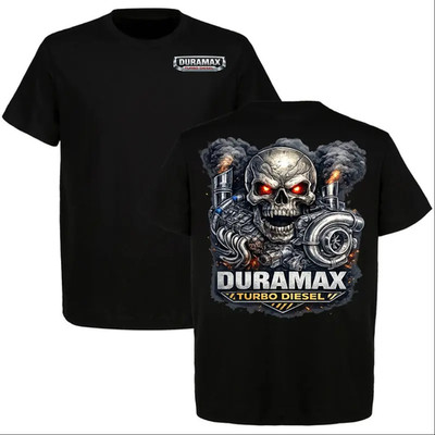 Duramax Turbo Diesel Skull T-Shirt, Heavy Duty Truck Graphic Tee