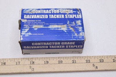 (5000-Pk) Contractor Grade Tacker Staples Galvanized 1/2'' Crown x 1/4''  D3575
