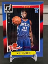 Joel Embiid 2014-15 Panini Donruss The Rookies Press Proof Purple Rookie RC /199