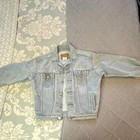 Gap Kids Blue Short Denim Jacket M Regular Fit Button Front Pockets — photo 1