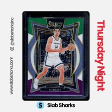 2024 PANINI SELECT #98 ZACH EDEY CONCOURSE GREEN WHITE PURPLE PRIZM RC ROOKIE