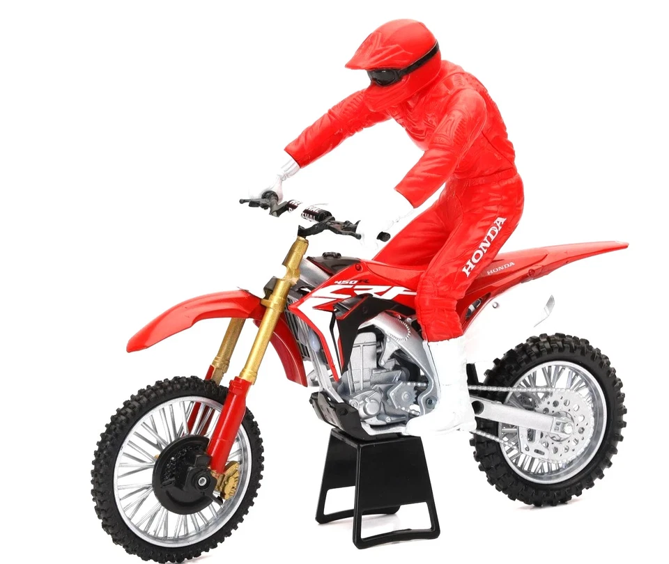 Honda Motocross Toy new ray 1:12 scale HONDA CRF450 Toy Model with Rider - Image 2 of 4
