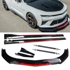 For Chevrolet Camaro1ltltzl1 Front Bumper Lip Splitter Spoiler Gloss Black Red For Chevrolet Camaro1ltltzl1 Front Bumper Lip Splitter Spoiler Gloss Black Red