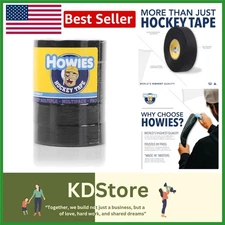 5 Pack Heavy Duty Hockey Cloth Tape Black White Clear Sports Stick Grip