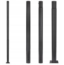 Laternenmast für Kamera Lampe Garten Überwachung Ø60mm Stahl Schwarz