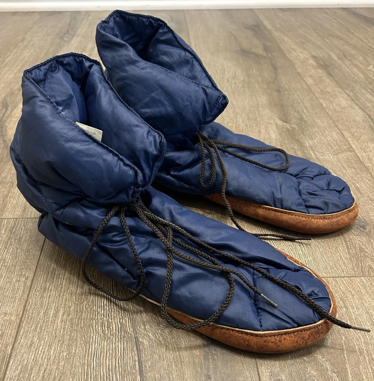 Eddie Bauer Goose Down Insulated Puffer Booties Men’s XL Boot Vintage