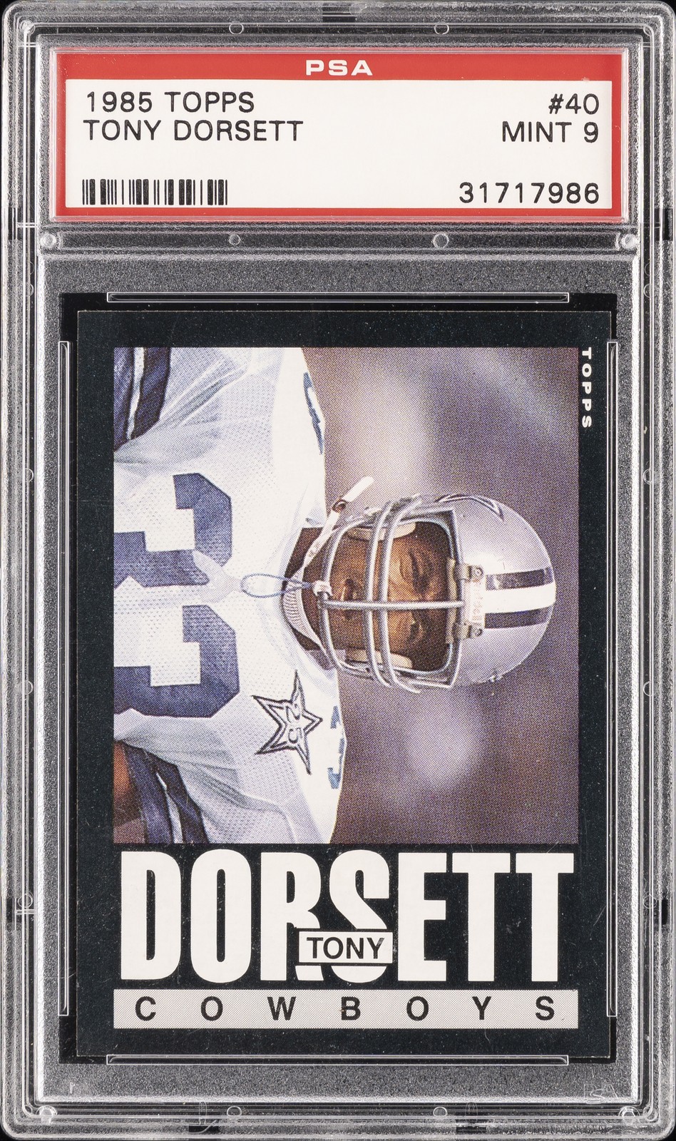 1985 TOPPS #40 TONY DORSETT PSA 9