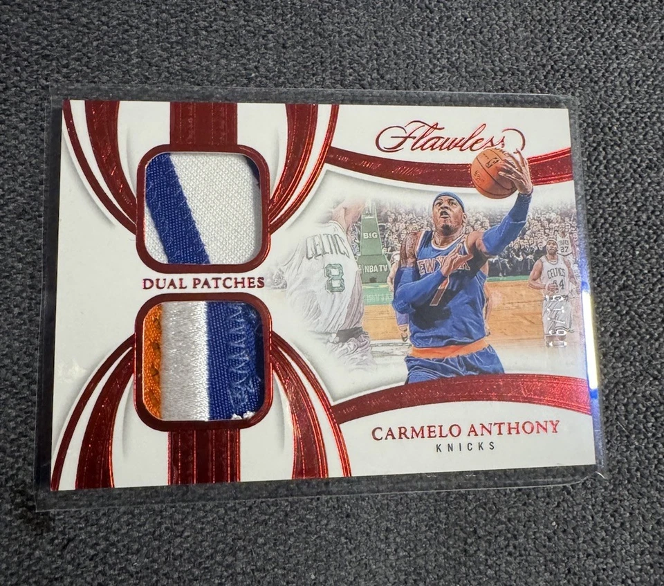 Carmelo Anthony - Dual Patch Ruby 06/15 - 2024-25 Panini Flawless   - Bild 1 von 4