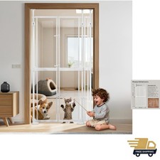 Elegant Extra Tall Cat Gate 74.80-98.43'' High, Auto Close, Acrylic Safety Gate