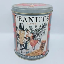 1989 Planters Salted Peanuts The Nickel Lunch Vintage Decorative Tin
