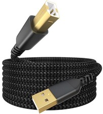 6.6Ft USB Printer Cable Compatible with Hp Canon Brother Epson Samsung Dell L...