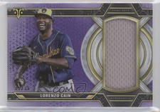 2021 Topps Triple Threads Single Jumbo Relics Amethyst /36 Lorenzo Cain #SJR-LC