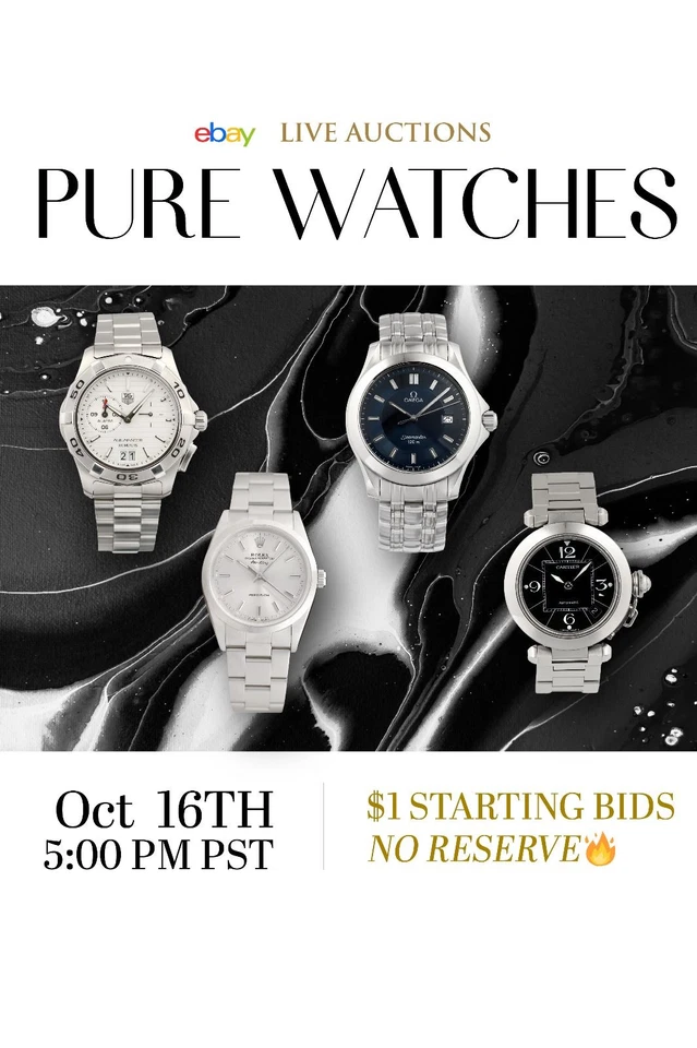 🔥ROLEX, OMEGA, & CARTIER! ALL AUCTIONS STARTING AT $1 WITH NO RESERVES!