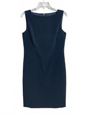 Ann Taylor solid black sleeveless shift dress 8