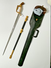Vintage US Navy 1852 Dress Sword Hilborn Hamburger Saber Sheath Case Belt German — photo 3