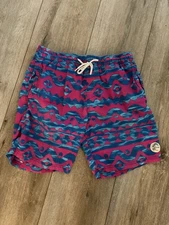 Vintage Men’s O’Neill Shorts Beach Graphic 90’s Print Cotton Drawstring Pockets