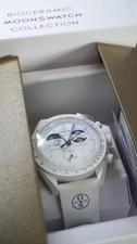 Swatch X Omega MISSION TO EARTHPHASE - MOONSHINE GOLD Cold Moon & SO33W701L--