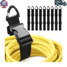 6 Pack 17 Inch Adjustable Extension Cord Holder Organizer with Triangle Clips