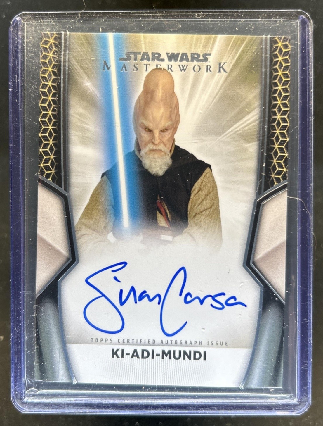 2025 Topps Star Wars Masterwork Silas Carson as Ki-Adi-Mundi On Card Auto #A-SC