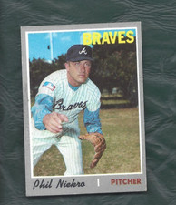 1970 Topps baseball card #160 Phil Niekro Atlanta Braves EX+