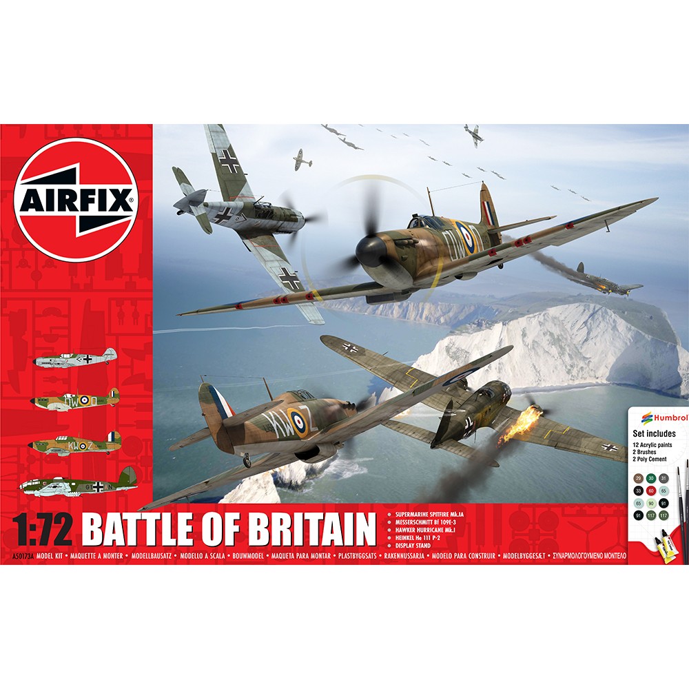 Airfix Aircraft Model Building Kits - A50173A Battle of Britain Gift Set - Miniature Craft Kit, 1/72 Scale Plastic Model Plane Kits for Adults to Build - Aeroplane Gifts for Men - Image 4