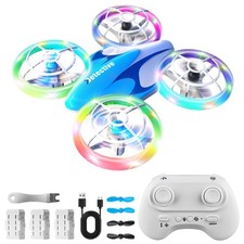 Mini Drone for and Beginners 6 , Christmas Birthday Gift with Cool LED Lights...