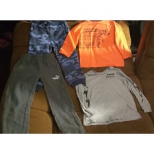 Boys Kids Lot of 4 Jogger Pants and Graphic Casual Shirts Sz 4 ....Kids 