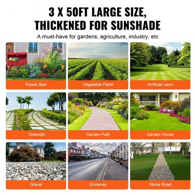 Heavy Duty For Weed Barrier Landscape Fabric 3FTx50FT Woven Geotextile Garden