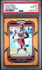 2022 PANINI PRIZM ORANGE PRIZM #145 CHRIS JONES 15/249 PSA 10